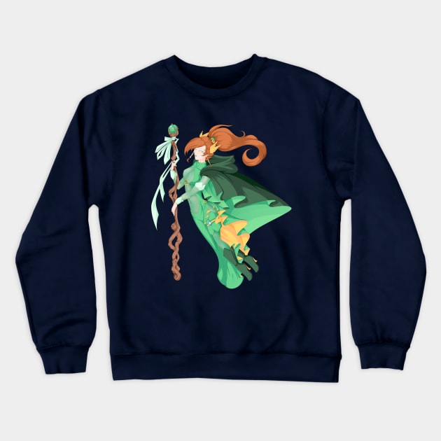 Green Wizard Crewneck Sweatshirt by StacyLGage